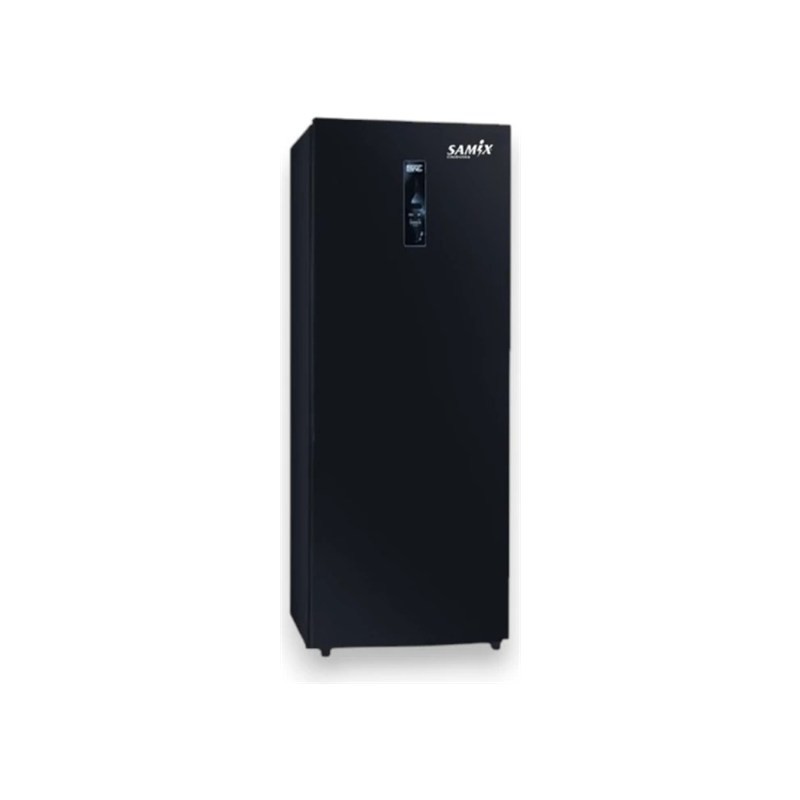 Samix UFN-230LBGIA 205L 6-Drawer No Frost Upright Freezer Black Glass