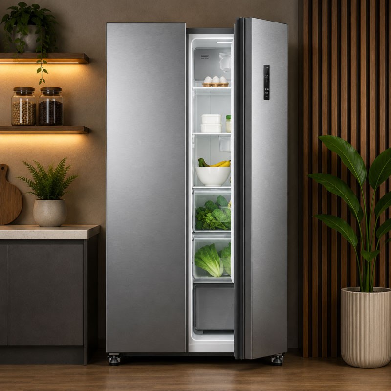 AUX-80I Side-by-Side Refrigerator 521L No Frost - Stainless Steel