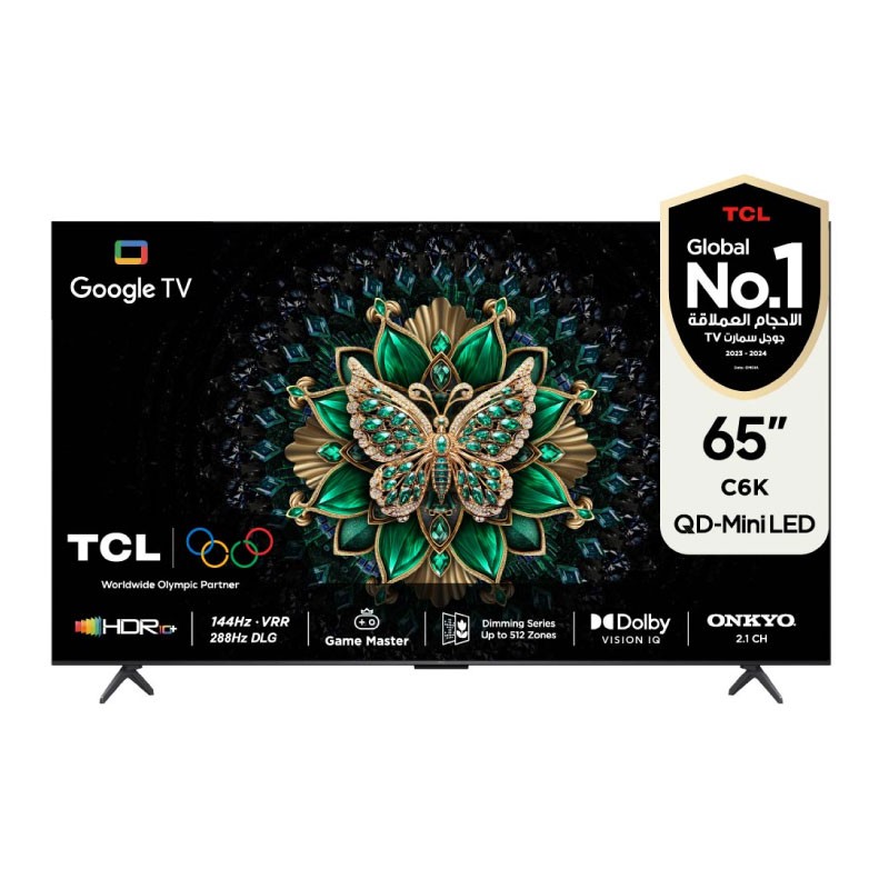 TCL 65C7K 65-Inch Premium QD-Mini LED 4K Google TV 144Hz