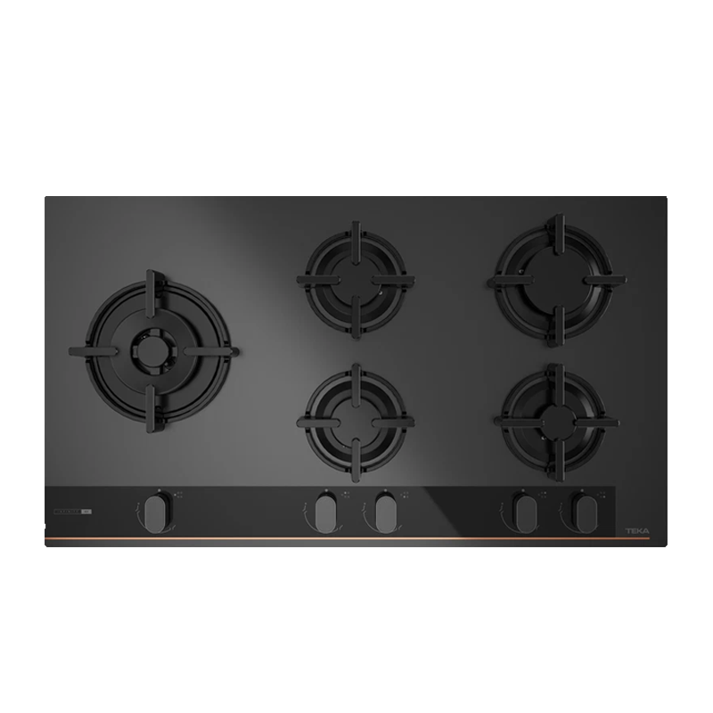 Teka GBC 95-G1 GB Infinity G1 90 cm 5-Burner Gas on Glass Hob Black Matt