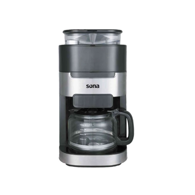 Sona SCM-1025 1.5L 1050W Coffee Maker with Built-In Grinder