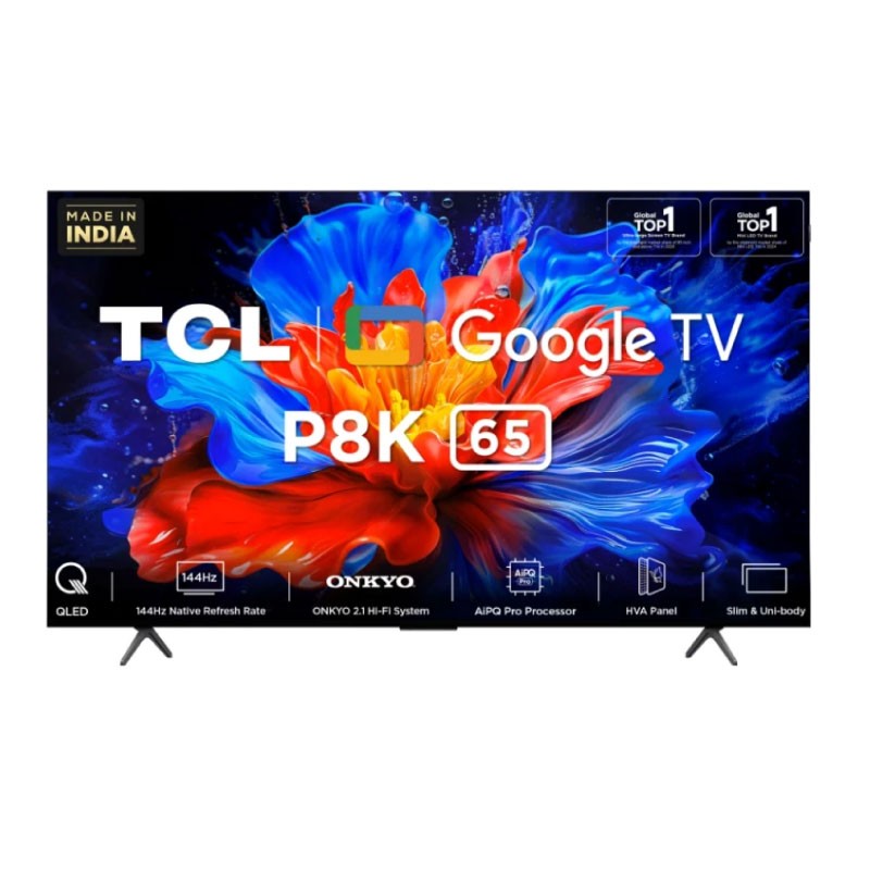 TCL 65P8K 65-Inch QLED 4K Google TV 144Hz