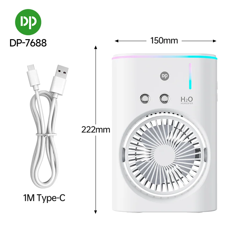 DP DP-7684 Table Fan 5 Inch with Mist Cooling