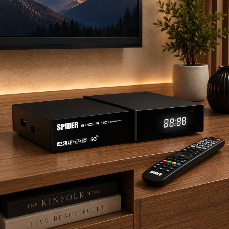 SPIDER NO1 SUPER PRO 4K Android Receiver - Black