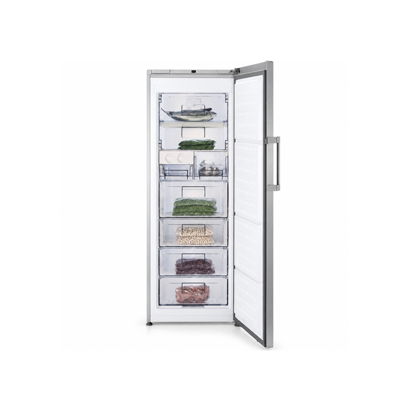 Blomberg FNT9673X 250L 7-Drawer No Frost Upright Freezer Stainless Steel