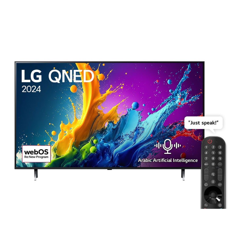LG 65QNED80T6B 65-Inch QNED 4K Smart TV