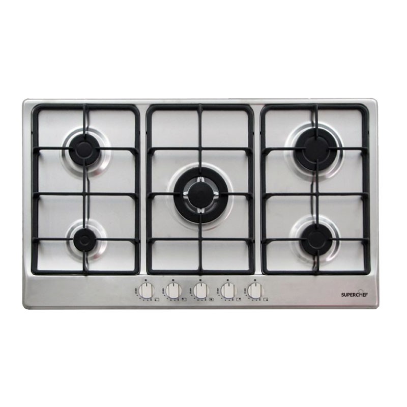 Super Chef SPBH10-CTSF-L95X 90cm 5-Burner Stainless Steel Gas Hob