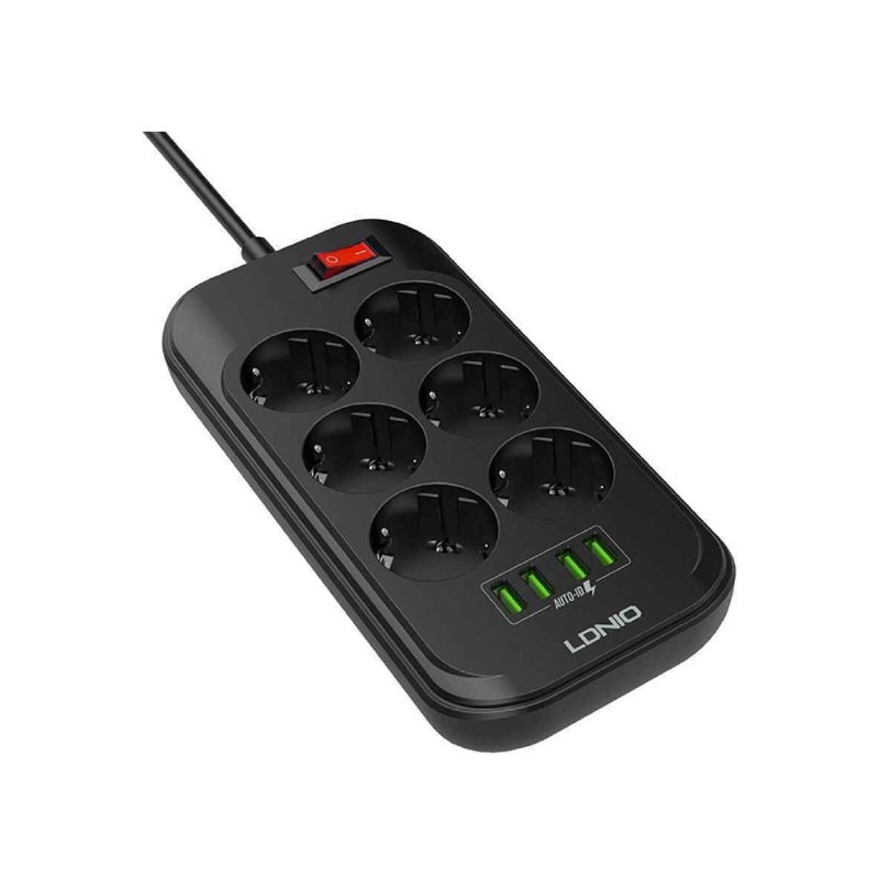 LDNIO 6402 6-Outlet Power Strip with 4 USB Ports