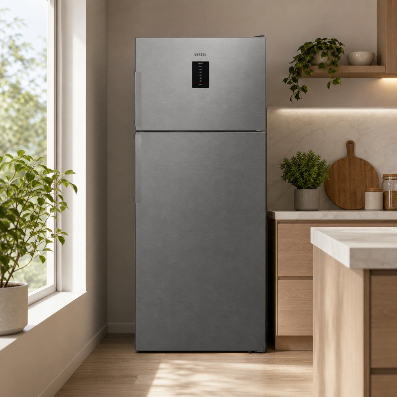 VESTEL RM750TF3F-X Top Freezer Refrigerator 510L No Frost - Stainless Steel