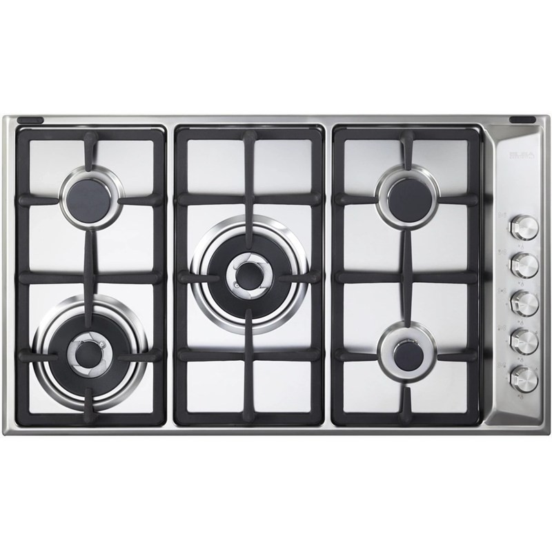 ELBA E95-565XD 90cm 5-Burner Stainless Steel Built-In Gas Hob