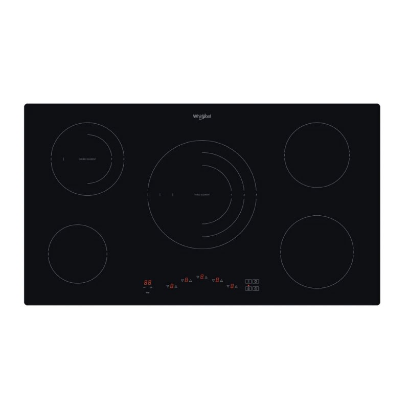Whirlpool AKT 8800/BF 90 cm 5-Zone Built-in Ceramic Electric Hob Black