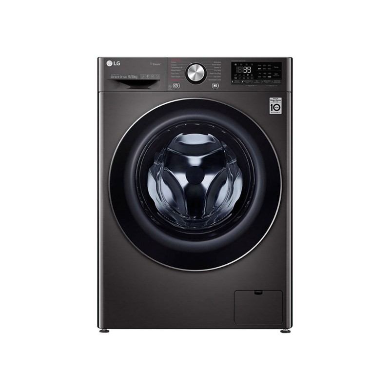 LG F4V9VCP2E 9kg Wash / 6kg Dry 1400 RPM AI DD Wi-Fi Washer Dryer Black Steel
