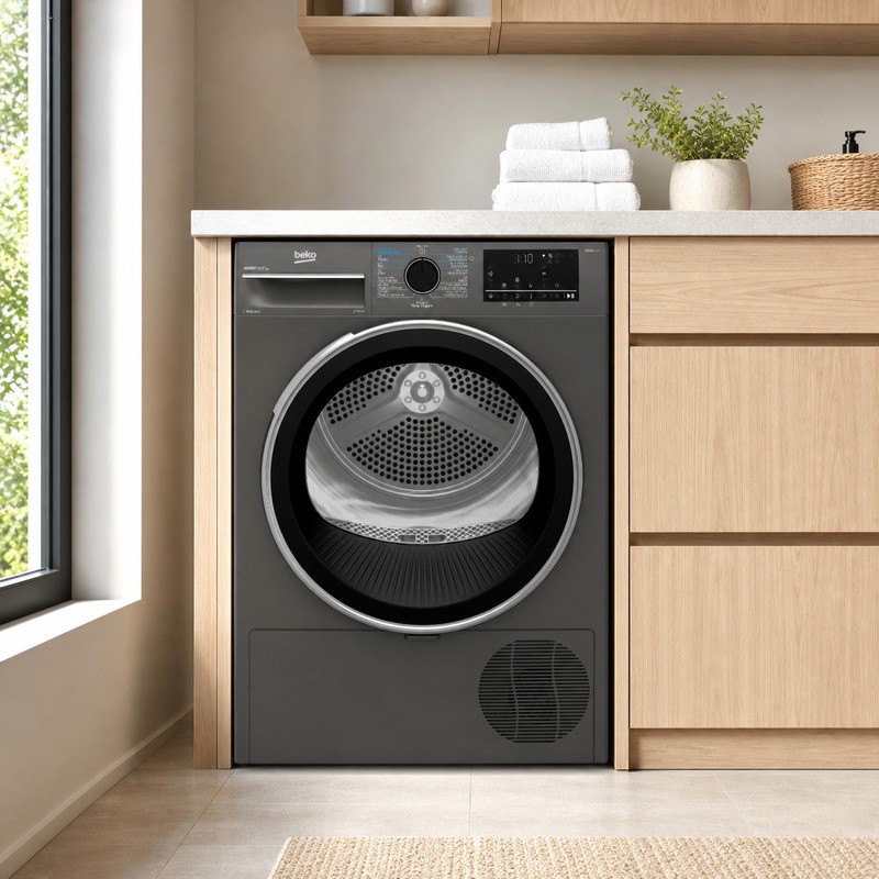 BEKO B5T68254MG 8kg Heat Pump Dryer with 15 Programs