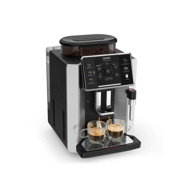 KRUPS Sensation C90 EA910E10 15-Bar 1450W Automatic Coffee Machine Aluminium & Black