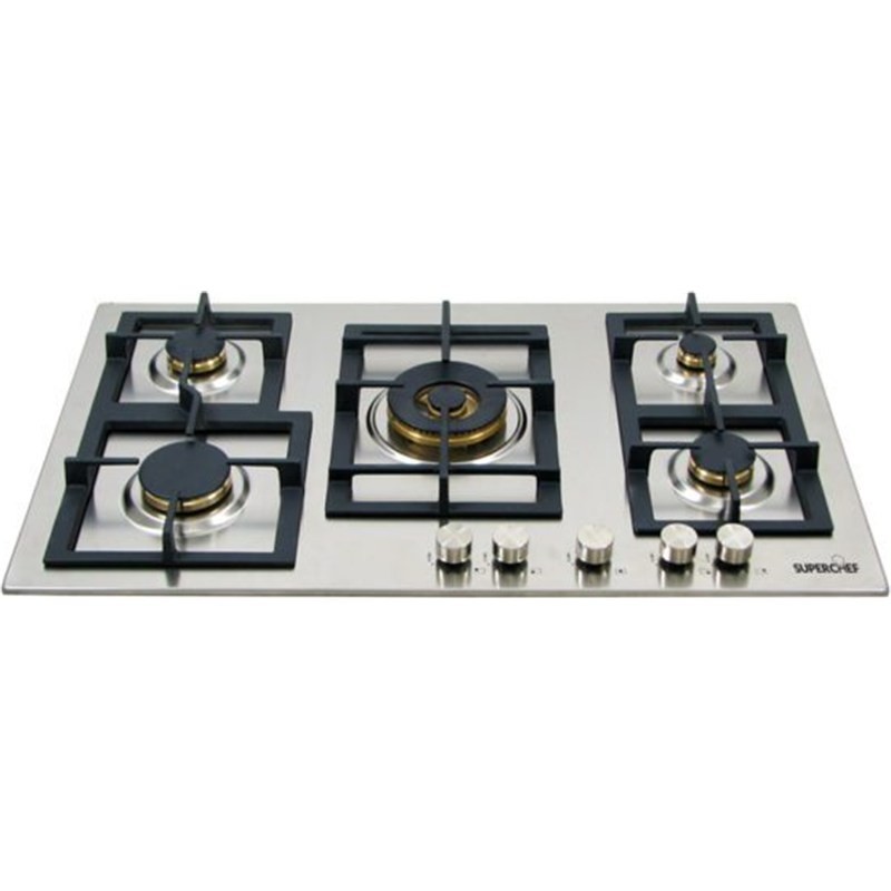 Super Chef CTSFBB-J95X 90cm 5-Burner Stainless Steel Built-In Gas Hob