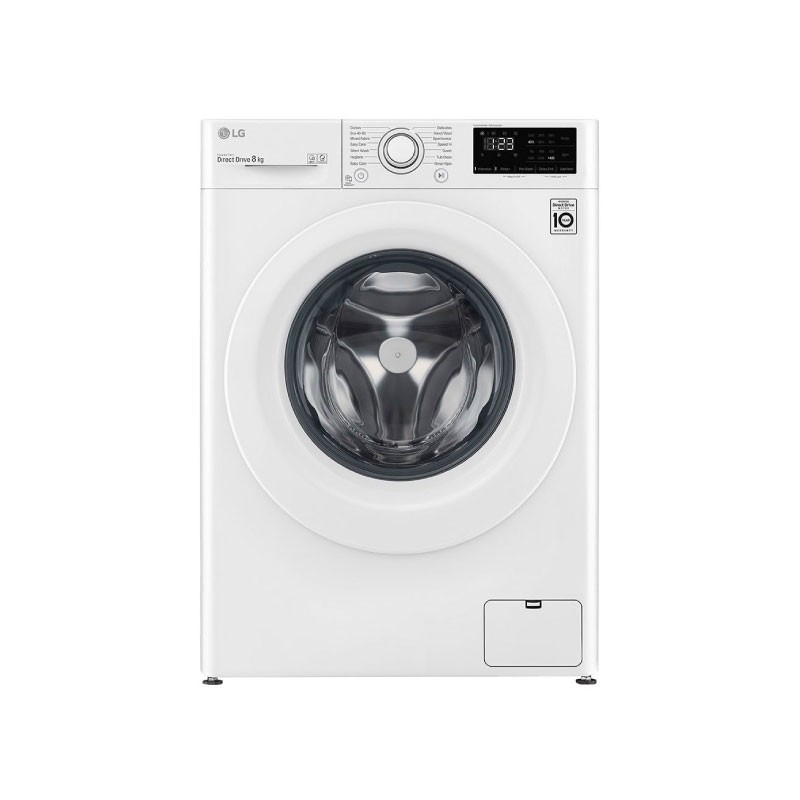 LG F2V3PYP3WE Automatic Washing Machine 8kg - White