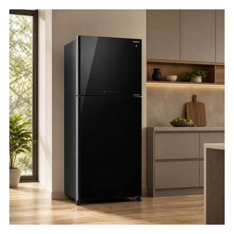 SHARP SJ-GT760G-BK1 Refrigerator 594L No Frost Inverter A++ - Black Glass
