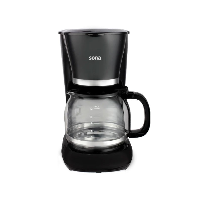 Sona SCM-1019 1.5L 10–12 Cup 800W Drip Coffee Maker Black