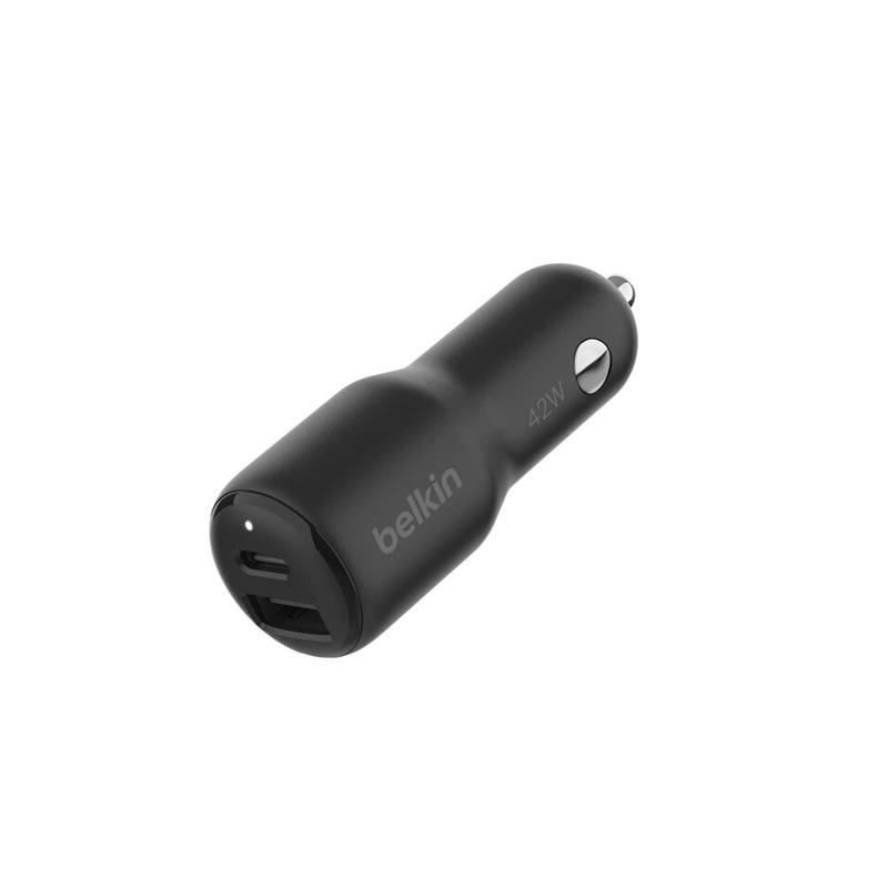 Belkin BoostCharge CCB001BTBK 24W Dual USB-A Car Charger Black