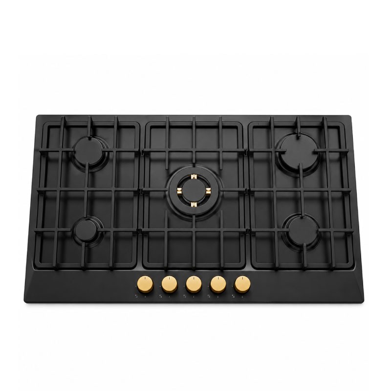 TEKMAZ NAS-CIB90 90 cm 5-Burner Built-in Gas Hob Matte Black
