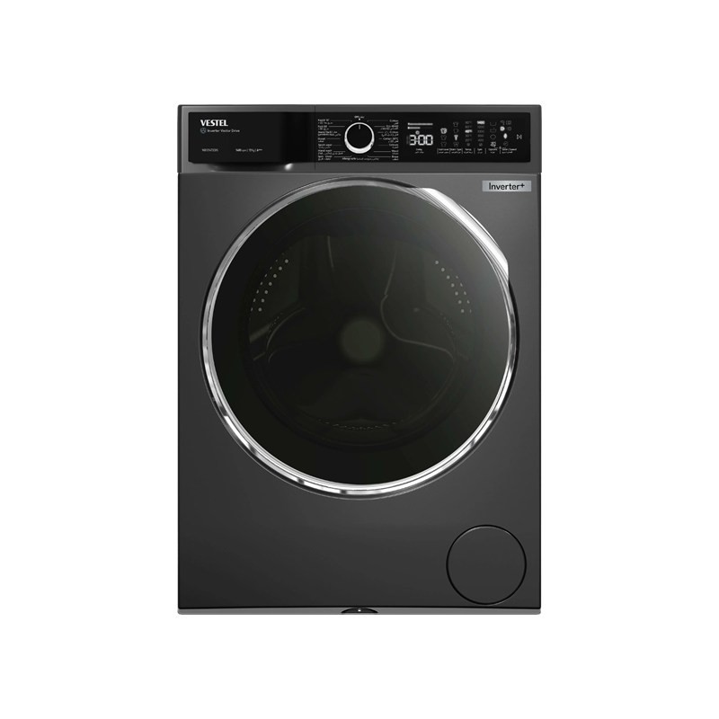 Vestel WB1214T3DXS-JO 12kg 1400RPM Inverter Steam Front Load Washing Machine
