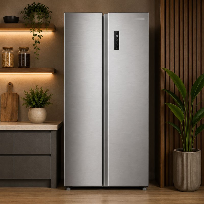 DAEWOO DE-SBS707SS Side-by-Side Refrigerator 430L No Frost - Stainless Steel