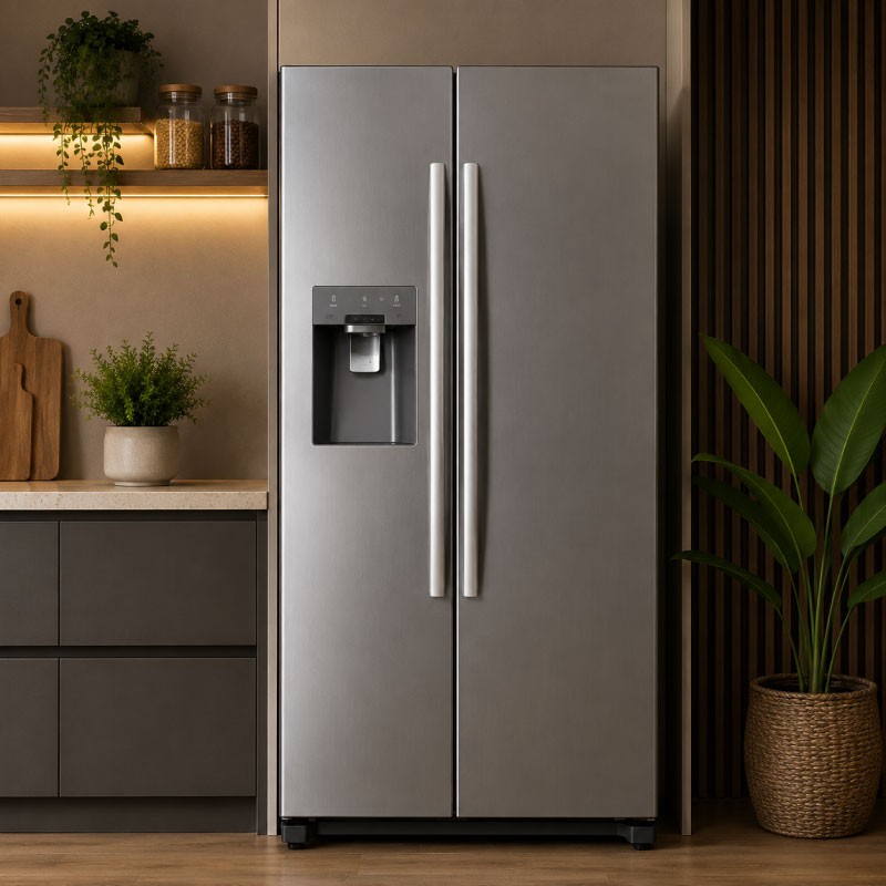 DAEWOO FRS-X22D4 Side-by-Side Refrigerator 538L No Frost - Stainless Steel