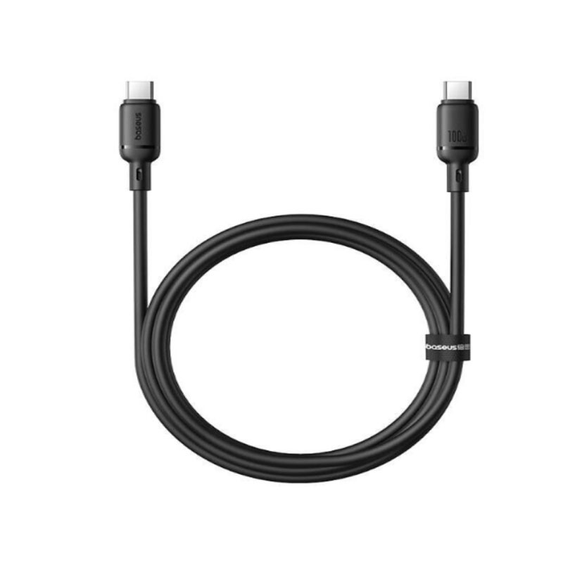 OS-Baseus Silky Series Fast Charging Cable Type-C to Type-C 100W 1m Cluster Black