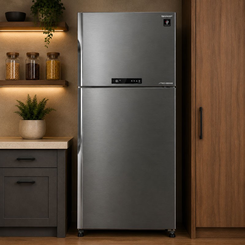 SHARP SJ-PV69G-ST/DST Refrigerator 538L No Frost - Dark Silver