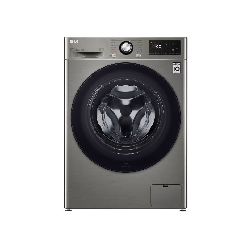 LG F2V3PYPKP 8kg 1200 RPM AI DD Direct Drive Washing Machine Silver