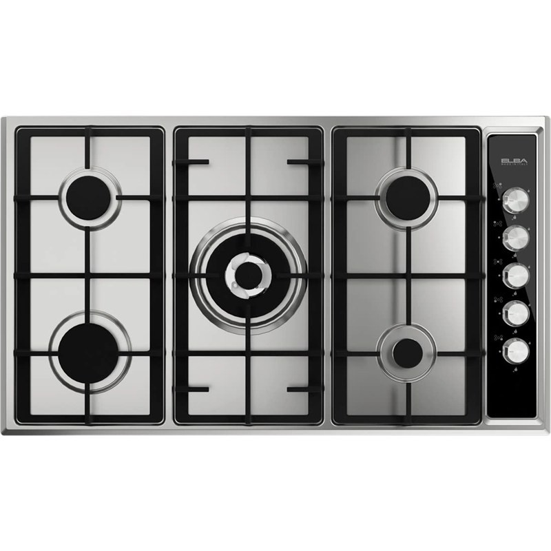 ELBA EN 95-54VX 90cm 5-Burner Stainless Steel Built-In Gas Hob
