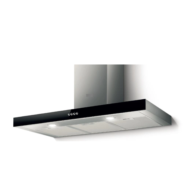 ELBA ELNOR IXB90R 90 cm Black Glass Wall Cooker Hood