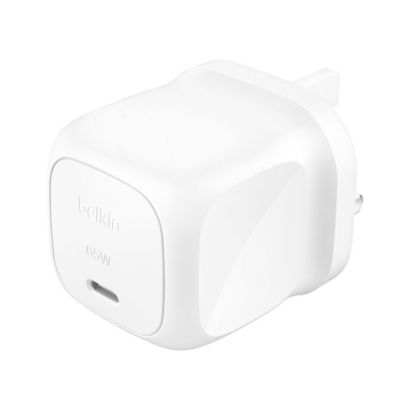 Belkin BoostCharge WCA011KQWH 65W GaN USB-C Wall Charger White