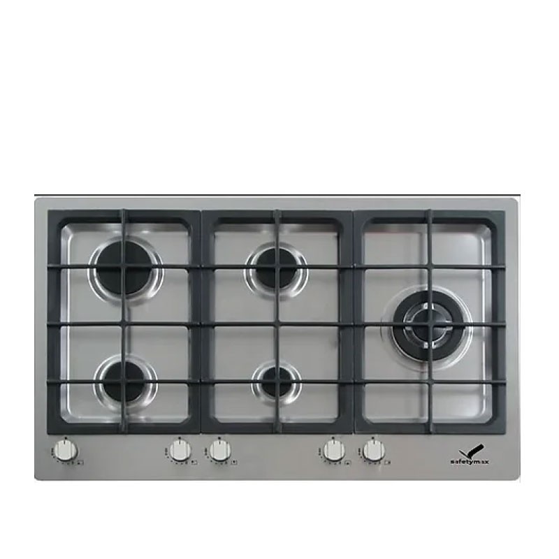SAFETY MAX SSG-5/ST MAJESTIC Built-in Gas Hob 90cm with 5 Burners - Stainless Steel