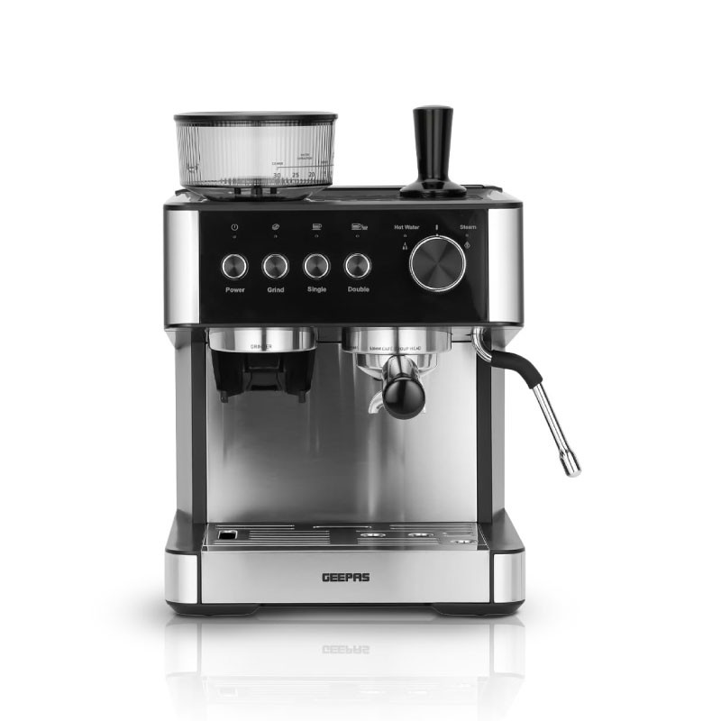 ماكينة إسبريسو جيباس GCMG1325S A43 ضغط 20 بار قوة 1650 واط مع مطحنة