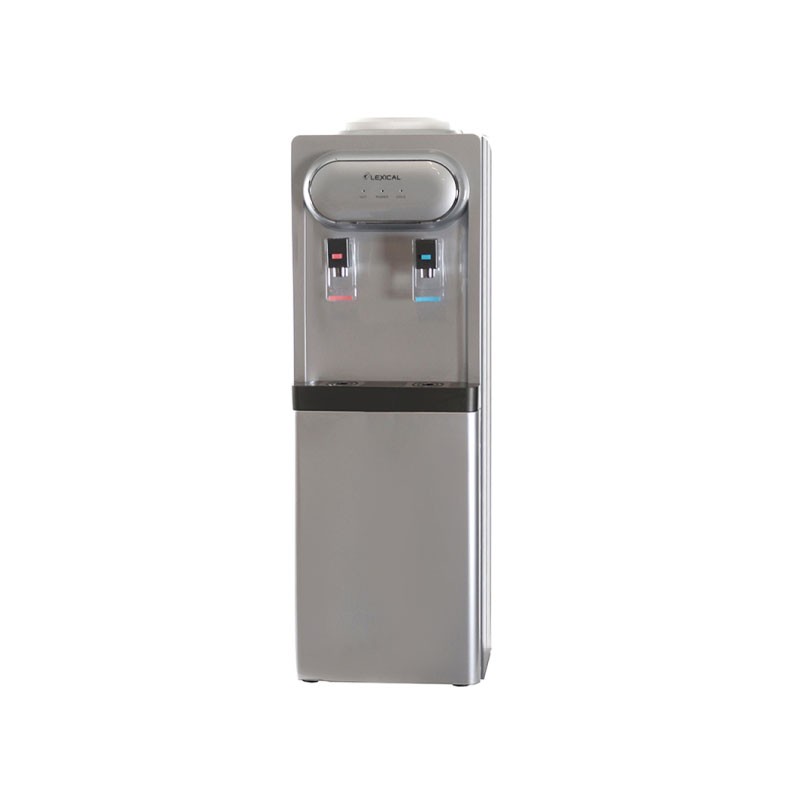 lexical LWD-6003-8 640W Hot & Cold Freestanding Water Dispenser with Storage Cabinet Silver
