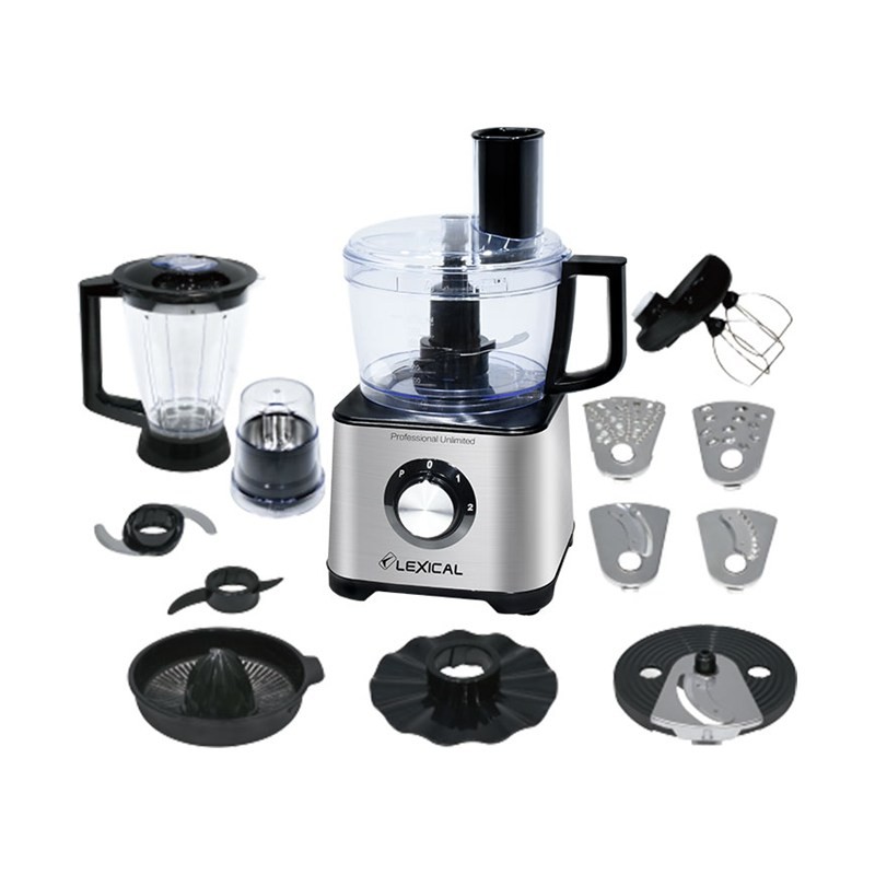 lexical LFP-3204 800W 13-in-1 Food Processor Stainless Steel