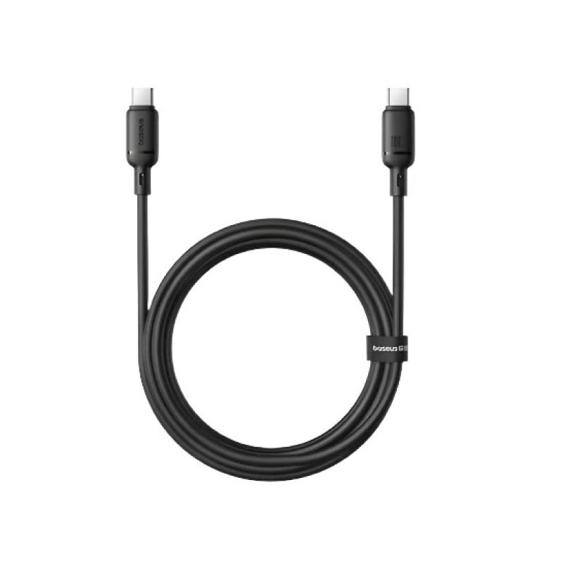 OS-Baseus Silky Series Fast Charging Cable Type-C to Type-C 100W 2m Cluster Black