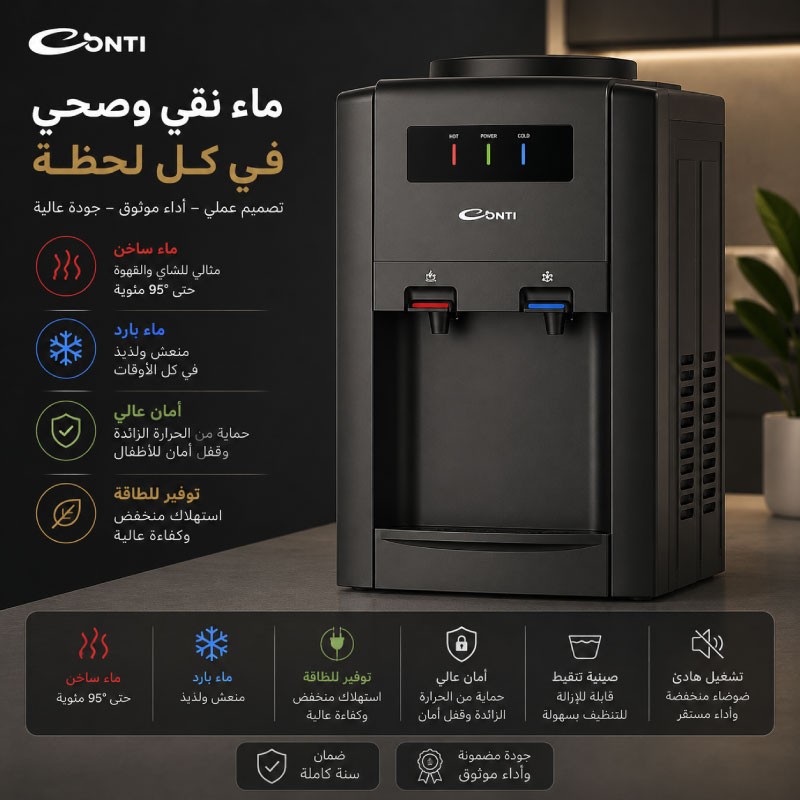 CONTI WD-T316-B Tabletop Hot and Cold Water Dispenser