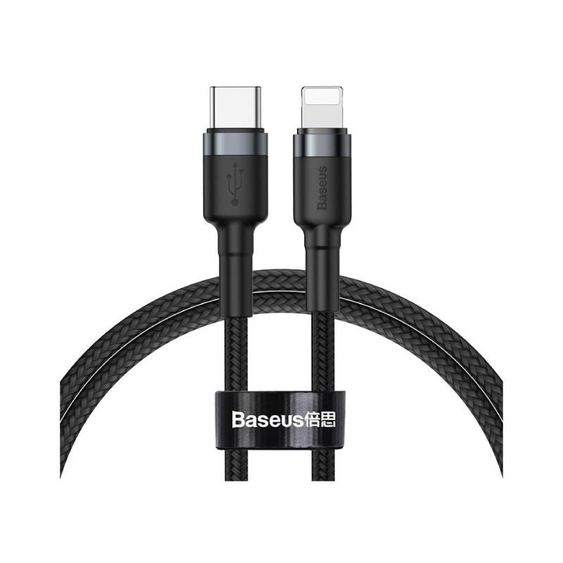 Baseus Cafule Cable Type-C to iP PD 20W 1m Gray+Black