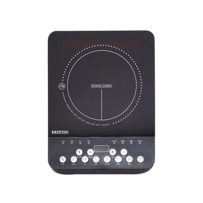 KRYPTON KNIC6150 Single Ceramic Hot Plate 2000W - Black