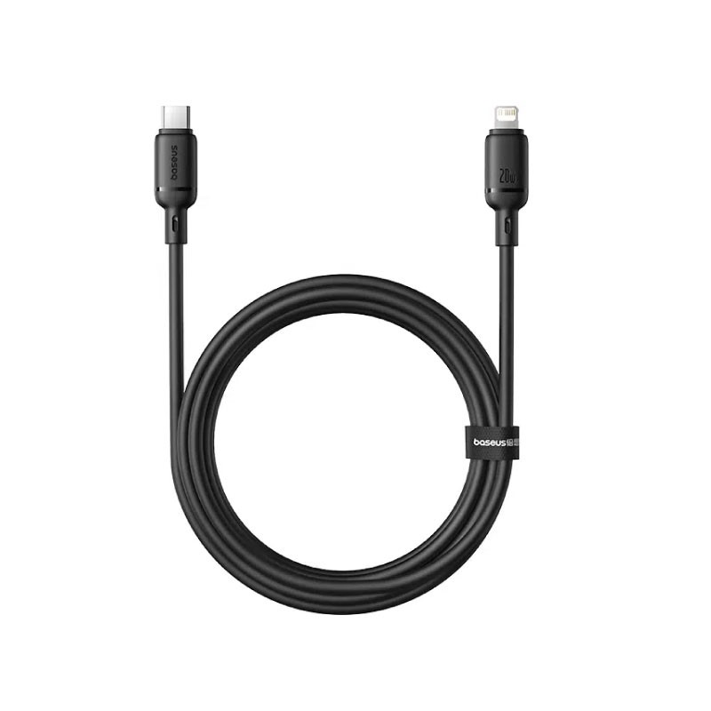 OS-Baseus Silky Series Fast Charging Cable USB to iP 2.4A 2m Cluster Black