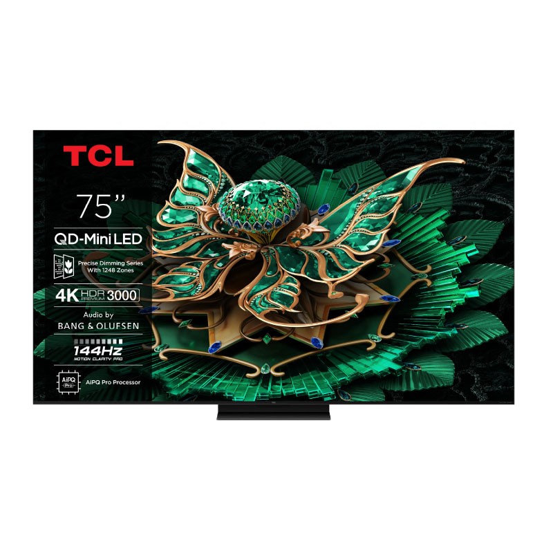 TCL 75C7K 75-Inch Premium QD-Mini LED 4K Google TV 144Hz