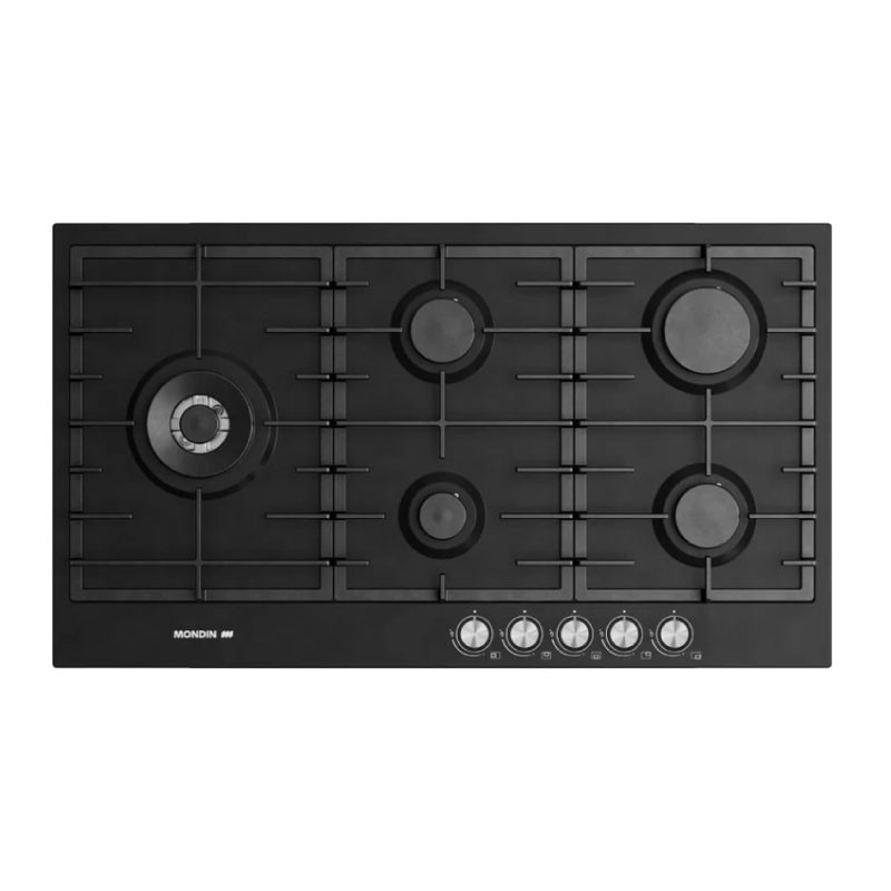 MONDIN FG905VPGL-B 90 cm 5-Burner Built-in Enamelled Gas Hob Black