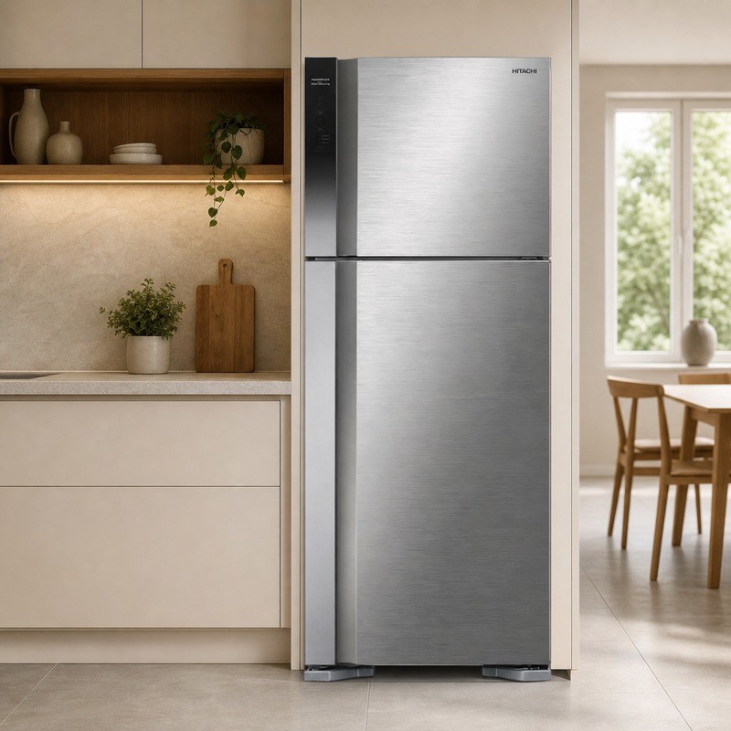 HITACHI HRTN7489DFBSLJO Refrigerator 450L No Frost - Silver