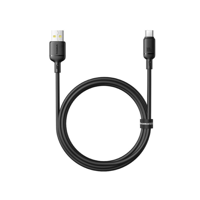 OS-Baseus Silky Series Fast Charging Cable USB to Type-C 100W 1m Cluster Black