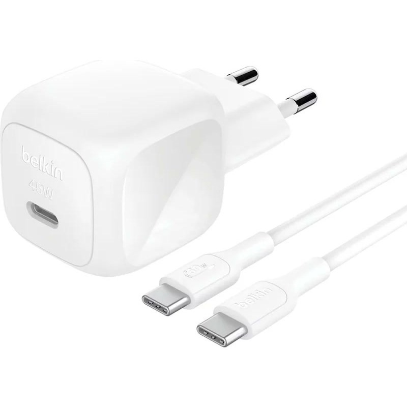 Belkin BoostCharge WCA013KQ1MWH-B6 45W USB-C Wall Charger with 1m Cable
