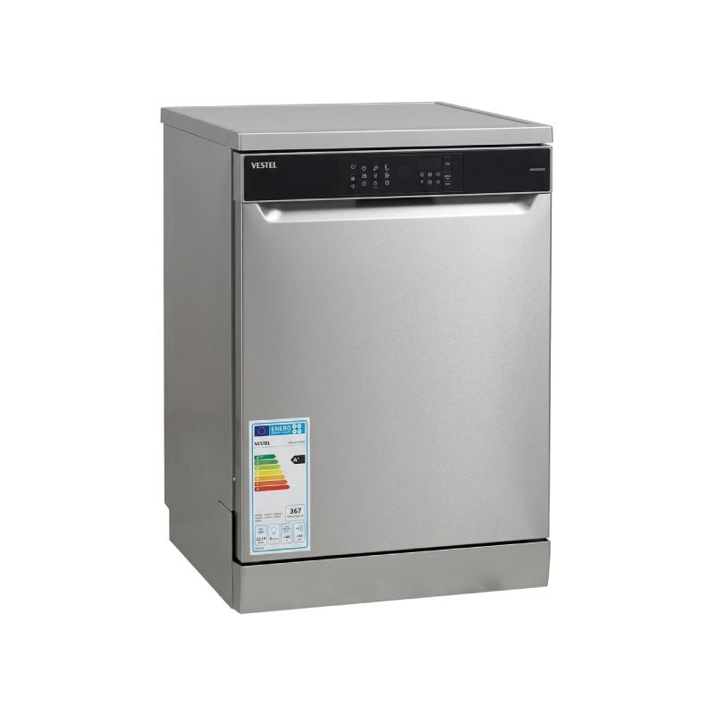 VESTEL DWFA2Y9N1X Dishwasher 15 Place Settings with 9 Programs - Silver