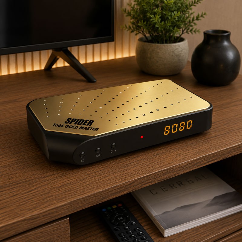 SPIDER T666 GOLD Full HD 1080P Receiver - Gold / Black