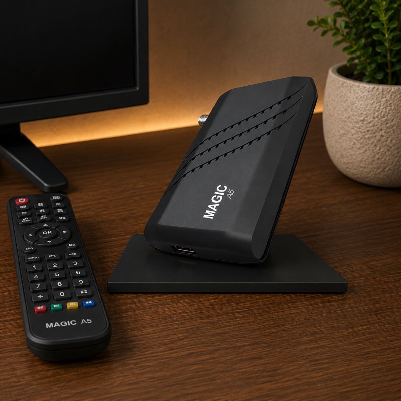 MAGIC MAGIC-A5 4K Android Receiver with 10 IPTV Subscriptions - Black